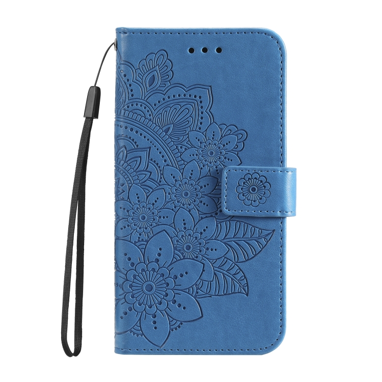  Samsung Galaxy S22 Fodral Mandala Blomma Blå