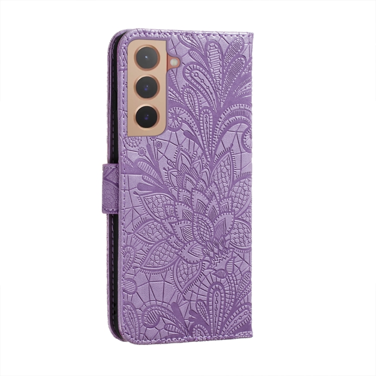  Samsung Galaxy S22 Fodral Flower Textur Lila