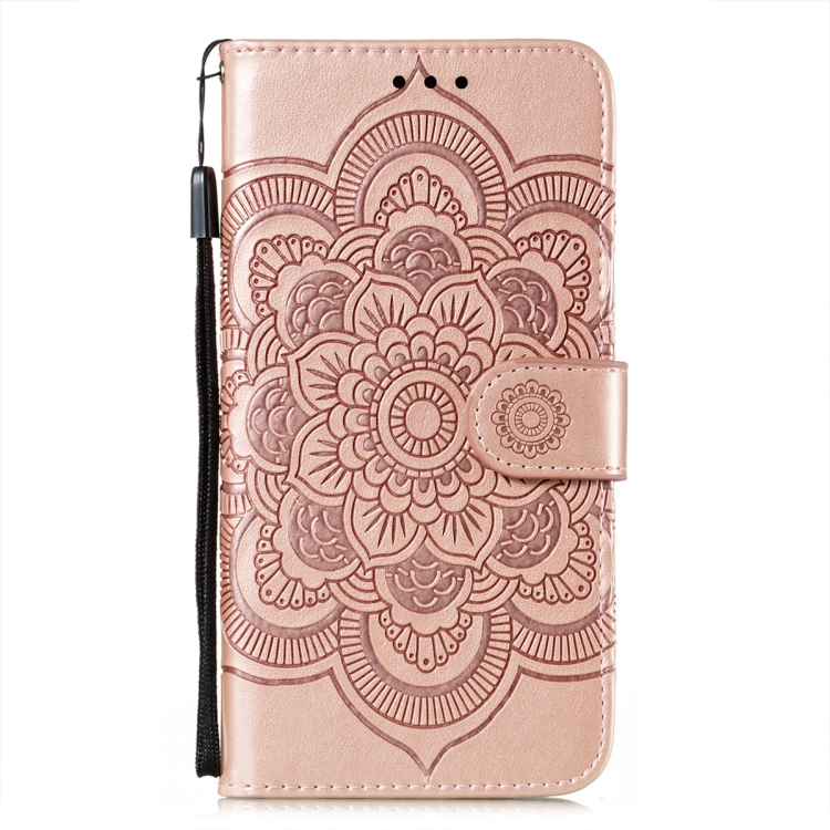  Samsung Galaxy S22 Fodral Sun Mandala Läder Roséguld