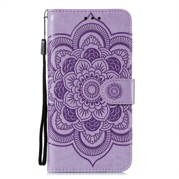  Samsung Galaxy S22 Fodral Sun Mandala Läder Lila