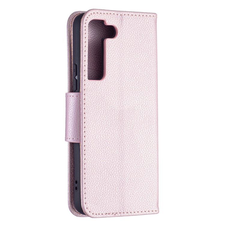  Samsung Galaxy S22 Fodral Litchi Shark Roséguld