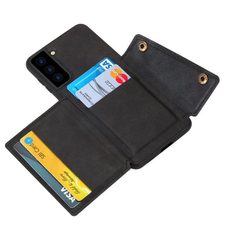  Samsung Galaxy S22 Skal Med Kortfack Och Magnet Svart