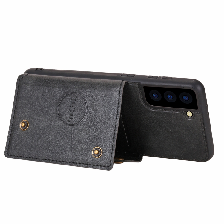  Samsung Galaxy S22 Skal Med Kortfack Och Magnet Svart