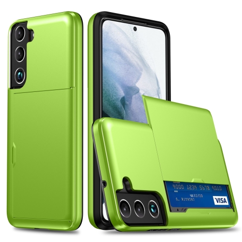 Samsung Galaxy S22 Skal Hybrid Kortfack Grön