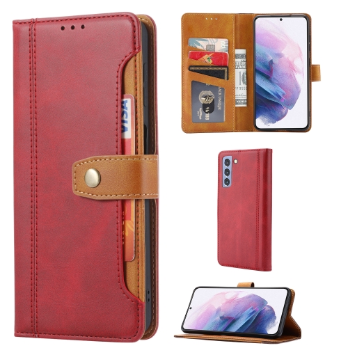  Samsung Galaxy S22 Fodral Premium Kortfack Röd