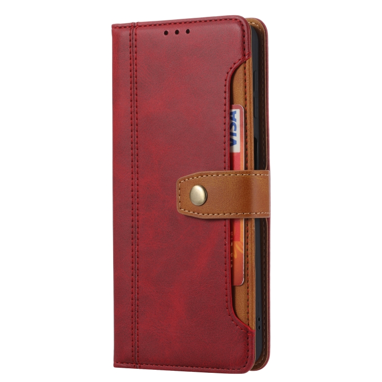 Samsung Galaxy S22 Fodral Premium Kortfack Röd