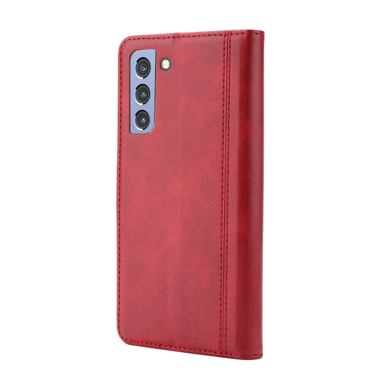  Samsung Galaxy S22 Fodral Premium Kortfack Röd