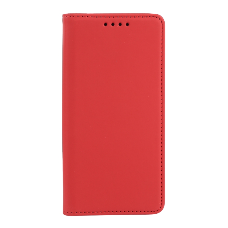  Samsung Galaxy S22 Fodral Flip Läder Med Kortfack Röd