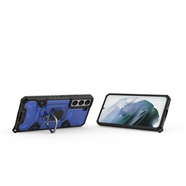  Samsung Galaxy S22 Skal Ring Shockproof Hybrid Blå