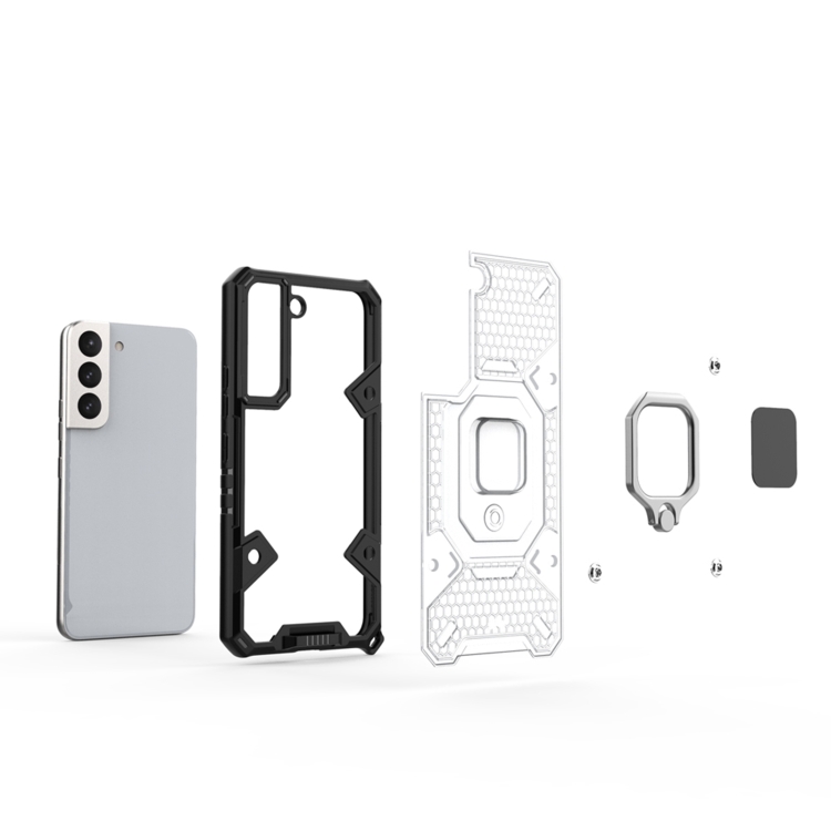  Samsung Galaxy S22 Skal Ring Shockproof Hybrid Grå