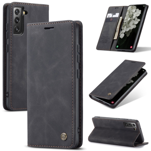 CASEME CASEME Samsung Galaxy S22 Fodral Flip Retro Läder Svart