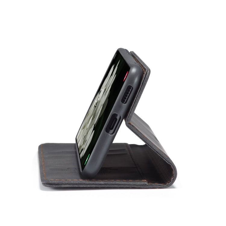 CASEME CASEME Samsung Galaxy S22 Fodral Flip Retro Läder Svart