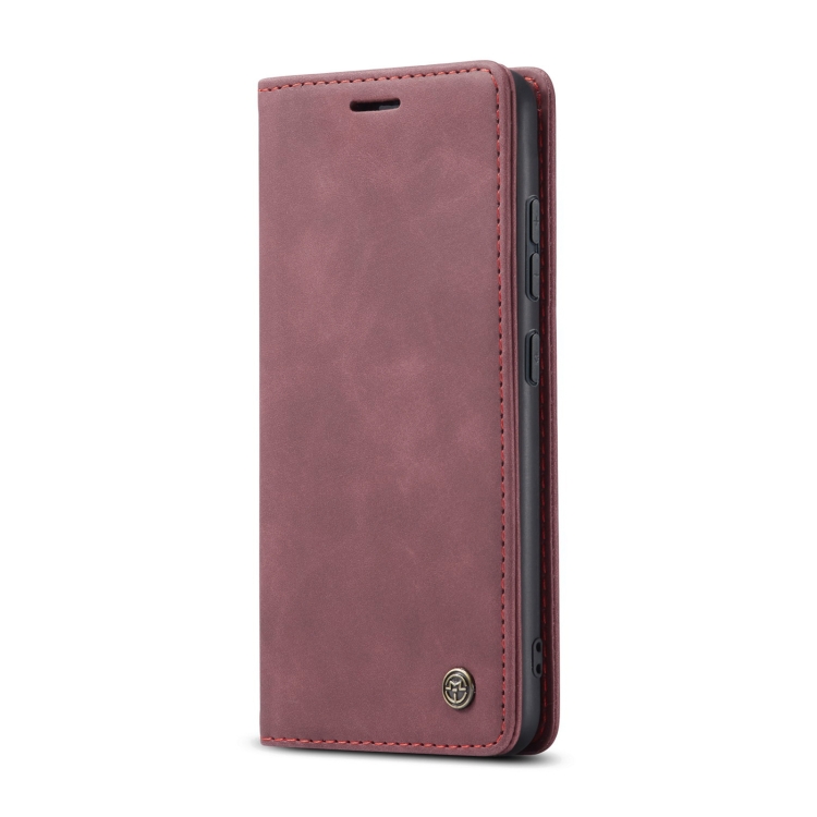 CASEME CASEME Samsung Galaxy S22 Fodral Flip Retro Läder Röd
