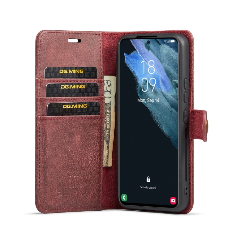 DG.MING DG.MING Samsung Galaxy S22 Fodral 2in1 Magnet Fodral / Skal Röd