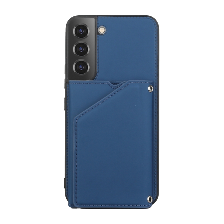  Samsung Galaxy S22 Skal Skin Touch Med Kortfack Blå
