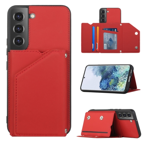  Samsung Galaxy S22 Skal Skin Touch Med Kortfack Röd