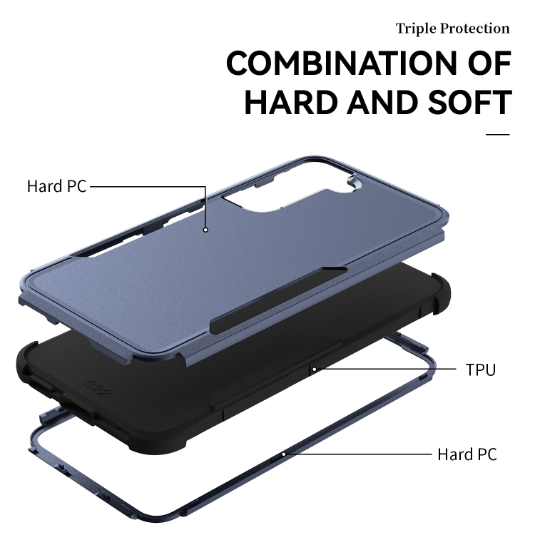  Samsung Galaxy S22 Skal Hybrid Shockproof Blå/Svart