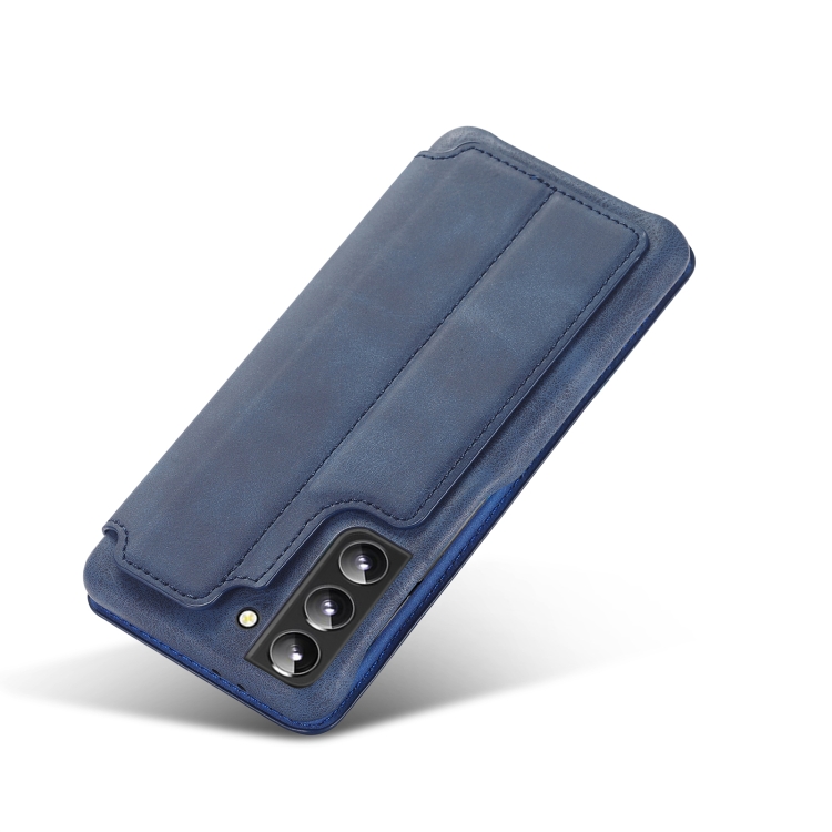 LC.IMEEKE LC.IMEEKE Samsung Galaxy S22 Fodral Flip Retro Blå