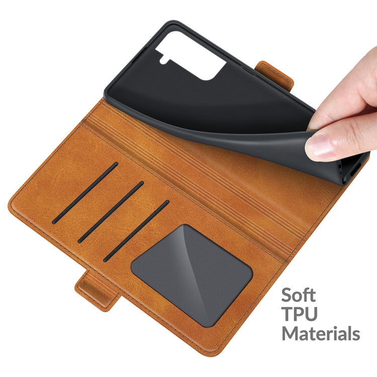  Samsung Galaxy S22 Fodral Magnetisk Stängning Brun