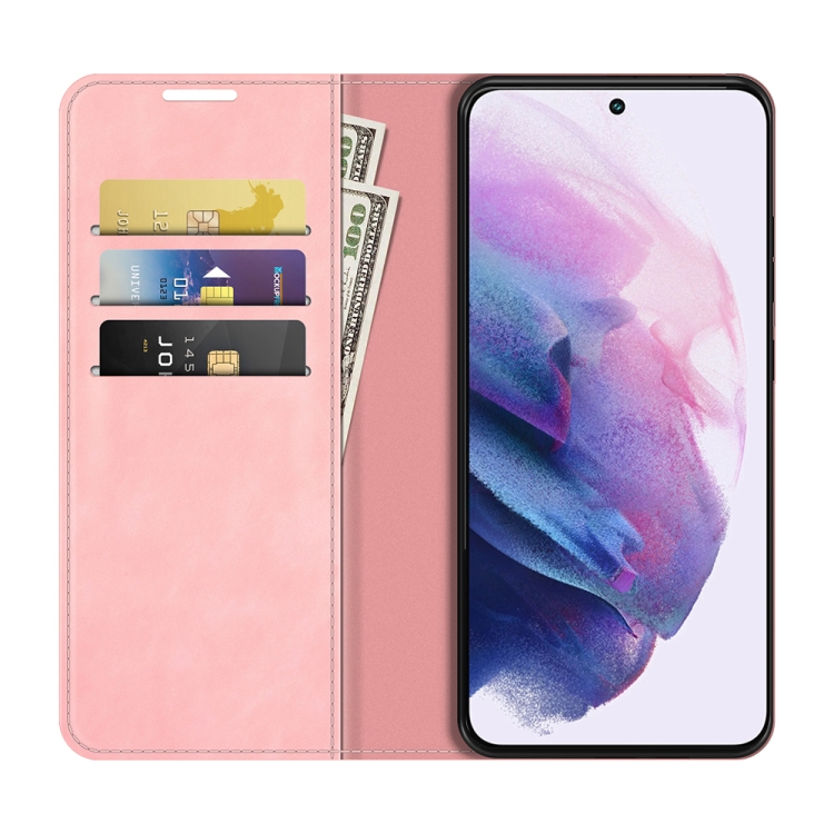  Samsung Galaxy S22 Fodral Retro Skin Touch Rosa