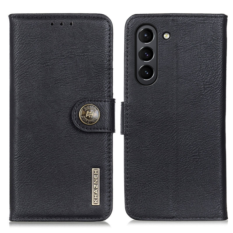 KHAZNEH KHAZNEH Samsung Galaxy S21 FE Fodral Läder Svart