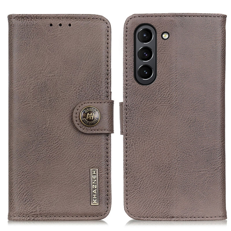 KHAZNEH KHAZNEH Samsung Galaxy S21 FE Fodral Läder Khaki
