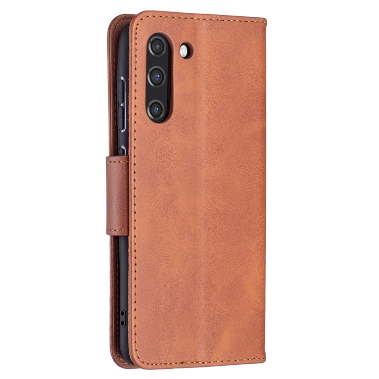  Samsung Galaxy S21 FE Fodral Solid Shark Läder Brun