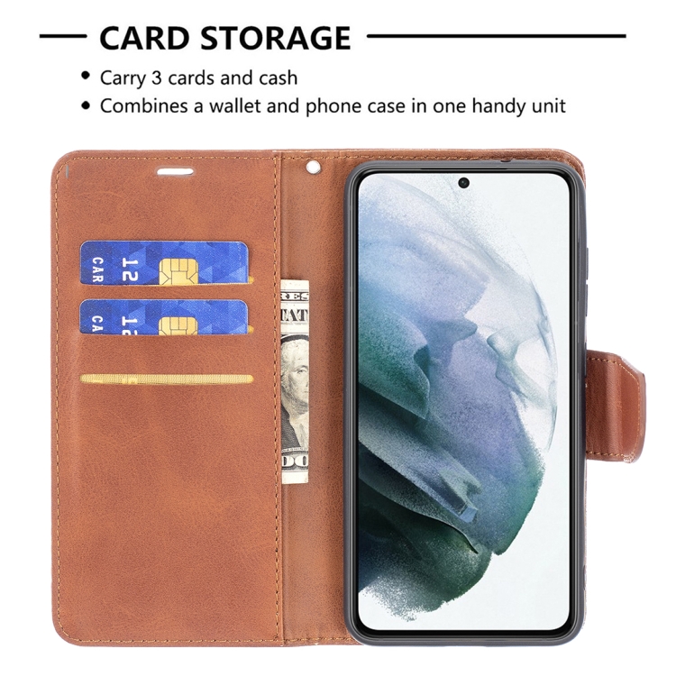  Samsung Galaxy S21 FE Fodral Solid Shark Läder Brun
