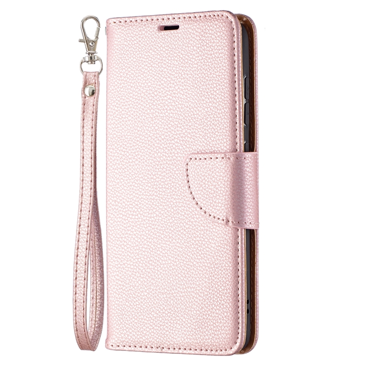  Samsung Galaxy S21 FE Fodral Litchi Textur Roséguld