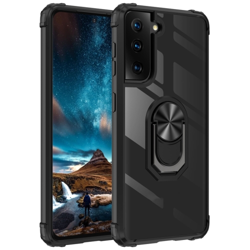  Samsung Galaxy S21 FE Skal Shockproof Hybrid Ring Svart