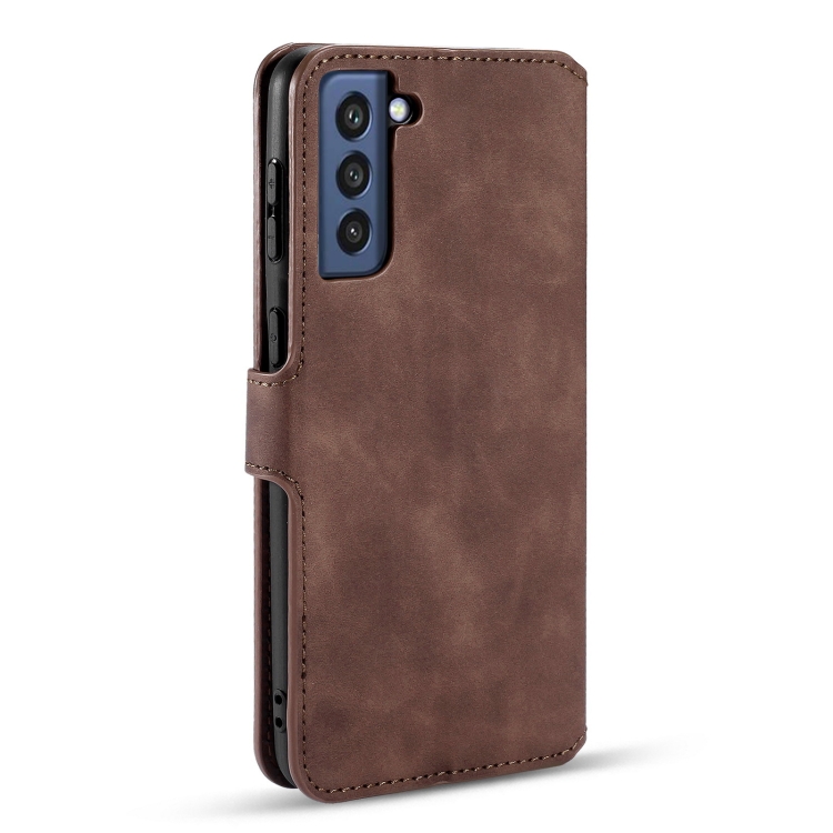 DG.MING DG.MING Samsung Galaxy S21 FE Fodral Retro Läder Brun