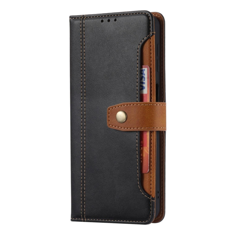  Samsung Galaxy S21 FE Fodral Premium Med Frontficka Svart