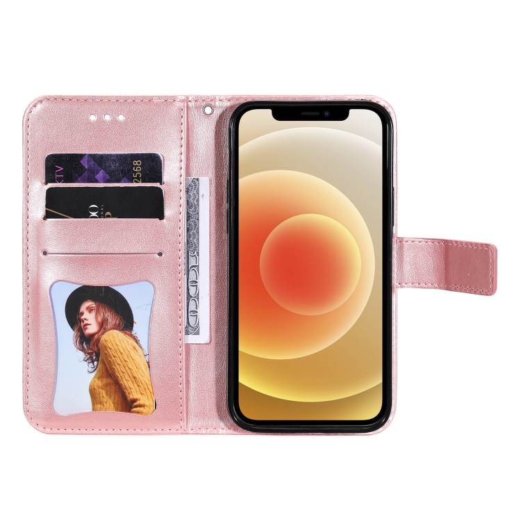 Samsung Galaxy S21 FE Fodral Mandala Läder Roséguld
