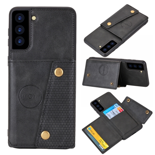  Samsung Galaxy S21 FE Skal Med Kortfack Och Magnet Svart