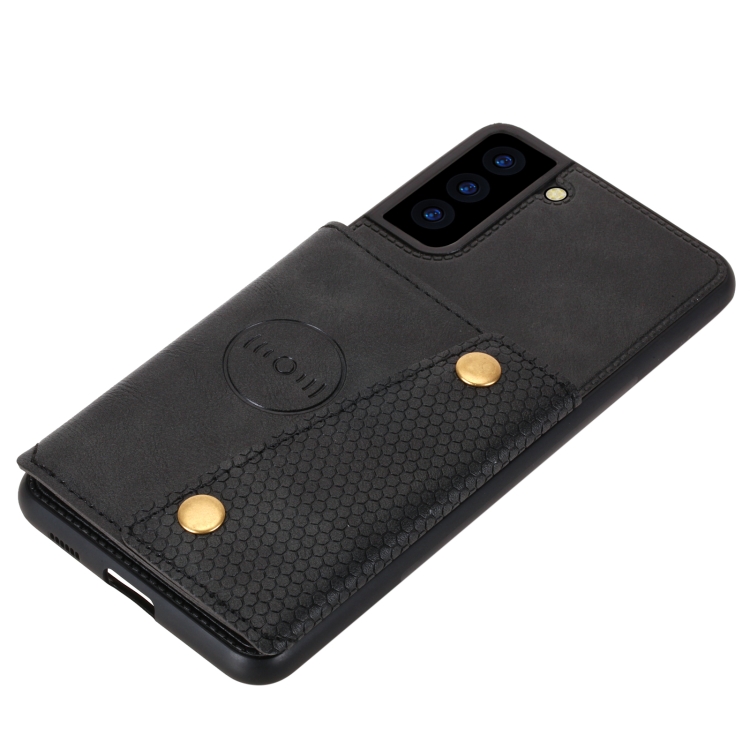  Samsung Galaxy S21 FE Skal Med Kortfack Och Magnet Svart