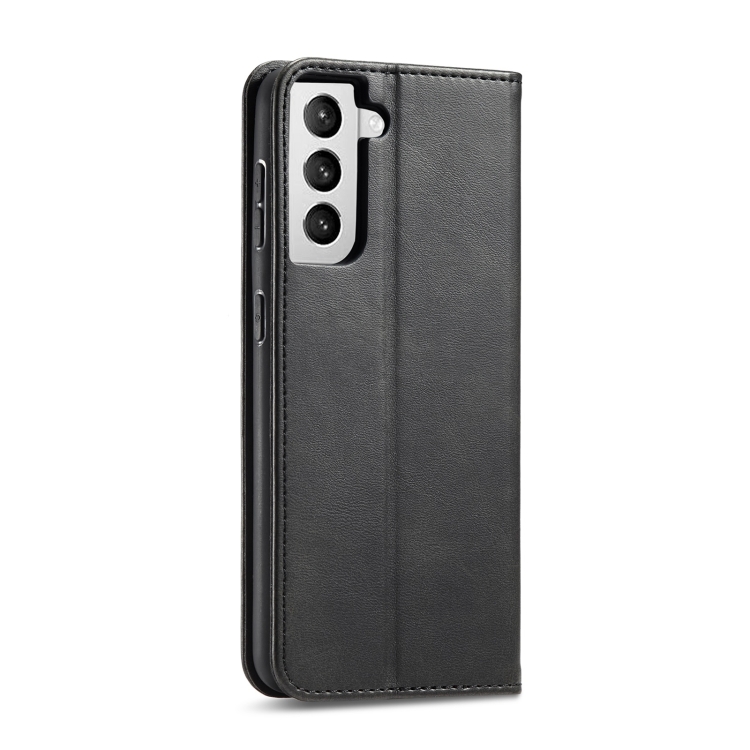 Samsung Galaxy S21 FE Fodral Flip Läder Svart