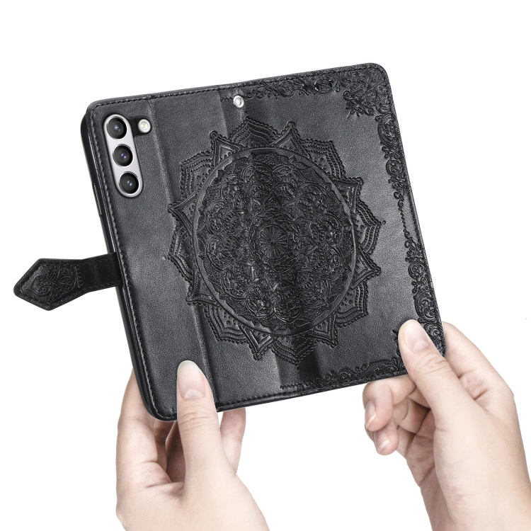  Samsung Galaxy S21 FE Fodral Mandala Flower Svart