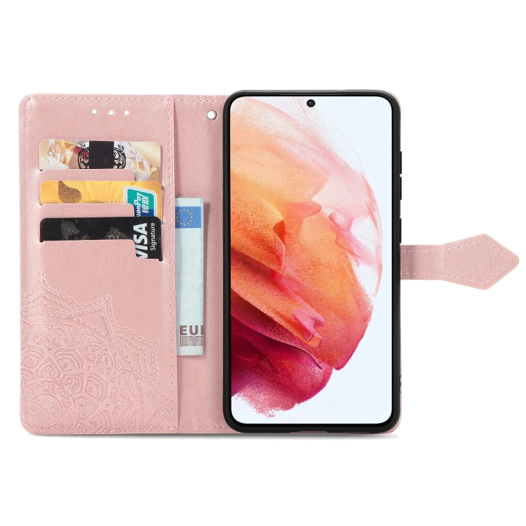  Samsung Galaxy S21 FE Fodral Mandala Flower Roséguld