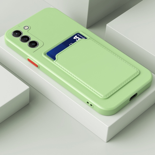  Samsung Galaxy S21 FE Skal Skin Touch Med Kortfack Matcha Grön