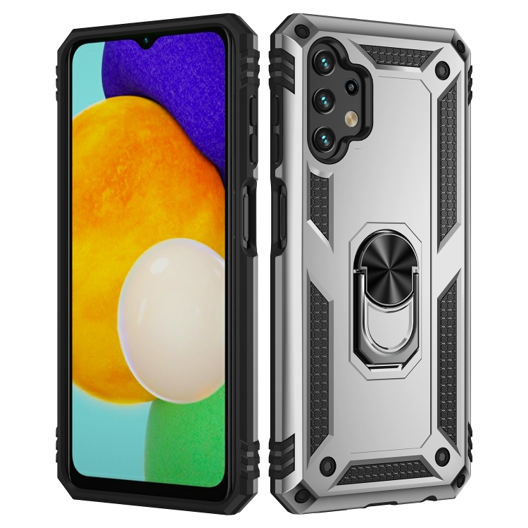  Samsung Galaxy A13 4G Skal Shockproof Ring Armor Silver