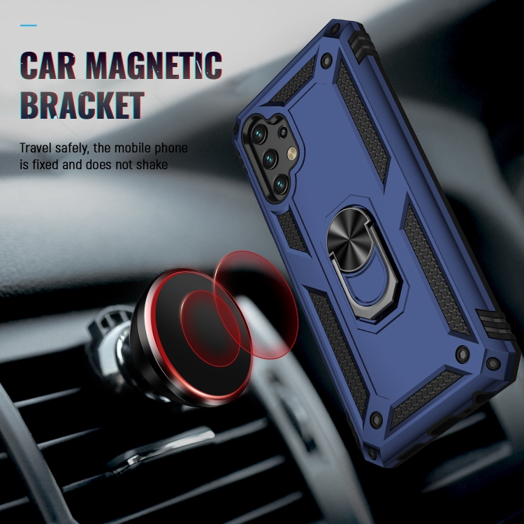  Samsung Galaxy A13 4G Skal Shockproof Ring Armor Blå