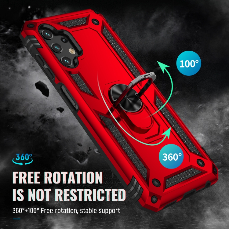  Samsung Galaxy A13 4G Skal Shockproof Ring Armor Röd
