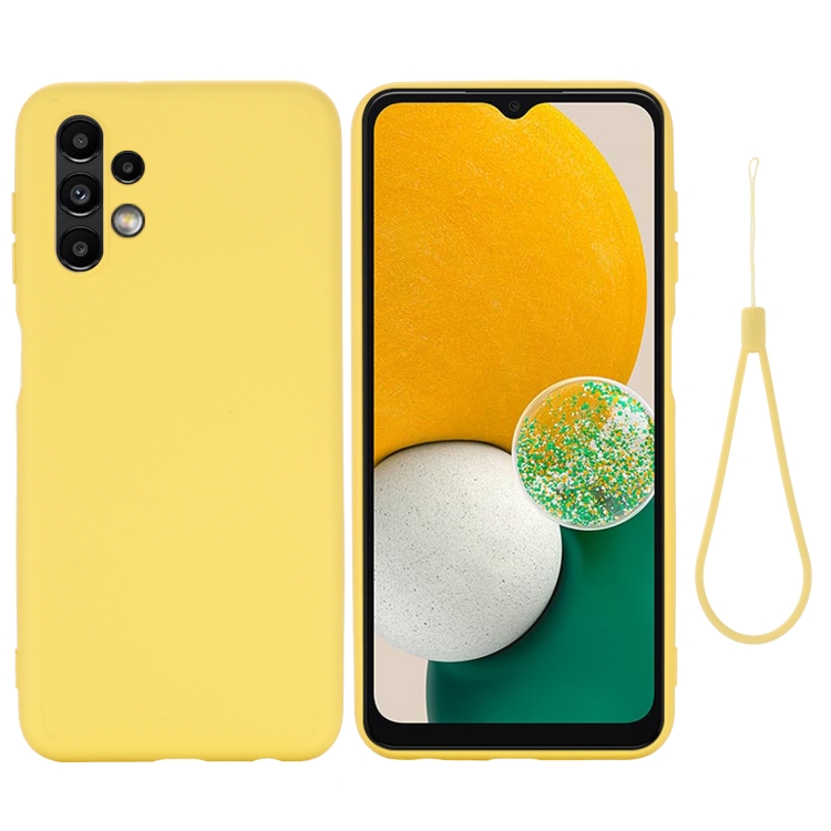  Samsung Galaxy A13 4G Skal Silikon Liquid Gul