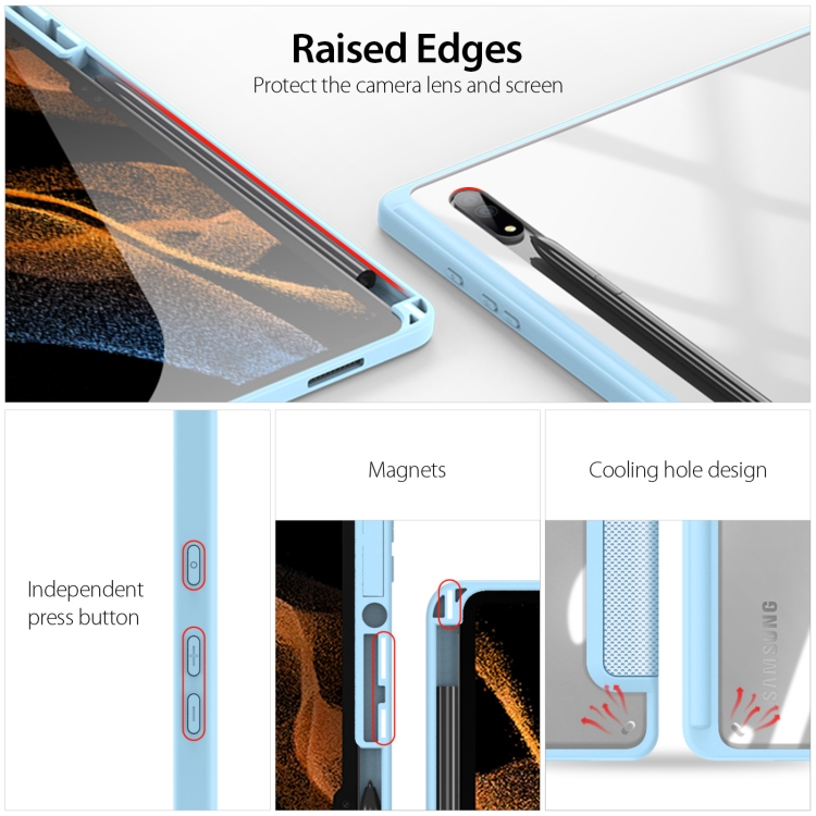 DUX DUCIS DUX DUCIS Galaxy Tab S8 Ultra Fodral TOBY Tri-Fold Blå