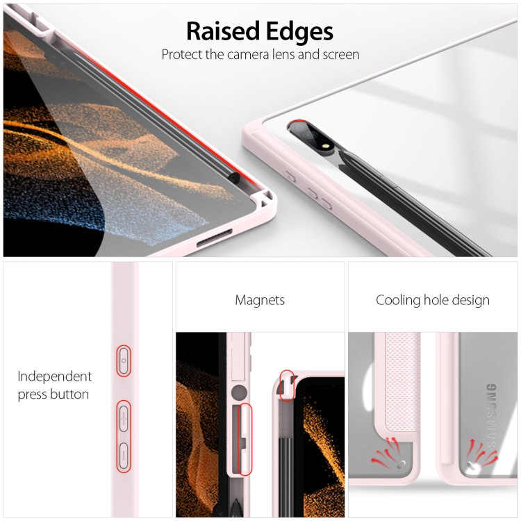 DUX DUCIS DUX DUCIS Galaxy Tab S8 Ultra Fodral TOBY Tri-Fold Rosa