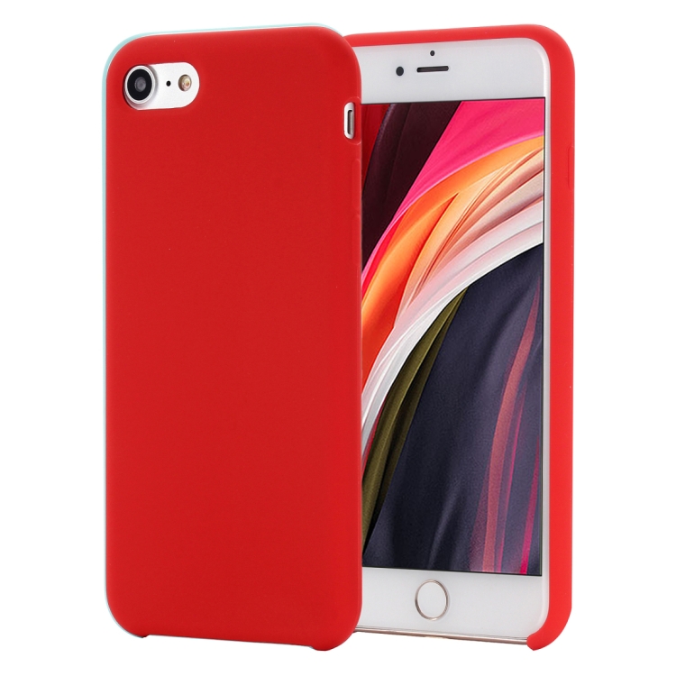  iPhone 7/8/SE Skal Liquid Silikon Röd