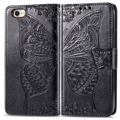  iPhone 7/8/SE Fodral Fjäril Tryck Svart
