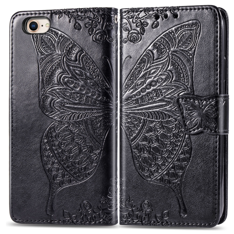  iPhone 7/8/SE Fodral Fjäril Tryck Svart