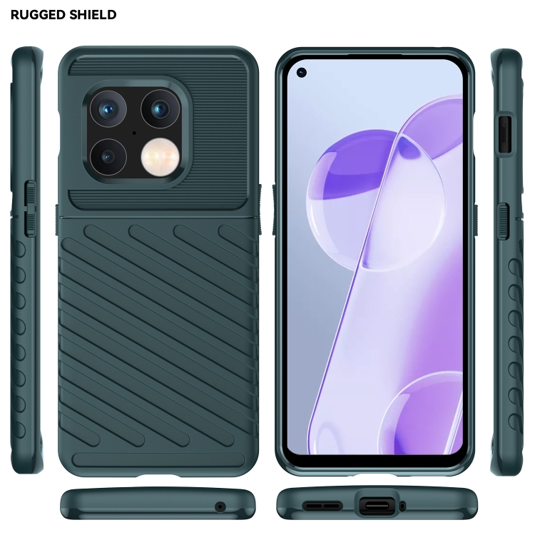  OnePlus 10 Pro 5G Skal Twill Textur Grön