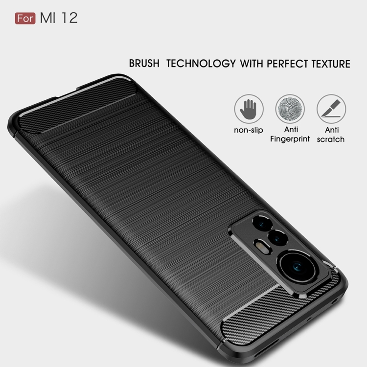  Xiaomi 12 Skal Borstad Stål Textur Blå